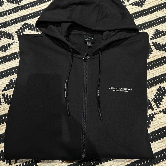 NWOT Armani exchange Milano, New York STRETCH FABRIC ZIP-UP SWEATSHIRT - Picture 4 of 4